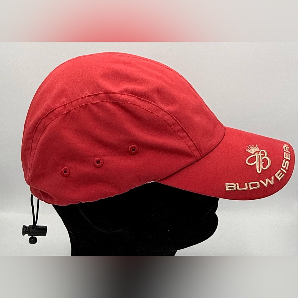 Budweiser Running Cycling Hat Quick Drying Red Performance Sport Cap Unisex HTF